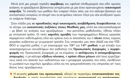 ΑΝΑΚΟΙΝΩΣΗ ΤΟΥ ΣΥΛΛΟΓΟΥ ΓΙΑ ΤΗΝ ΑΠΕΡΓΙΑ 19.3.2026